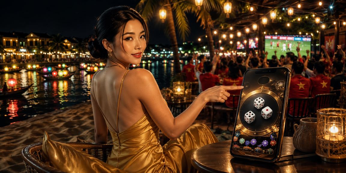 Người chơi tài xỉu trực tuyến tại Hội An với giao diện dice đơn giản trên điện thoại