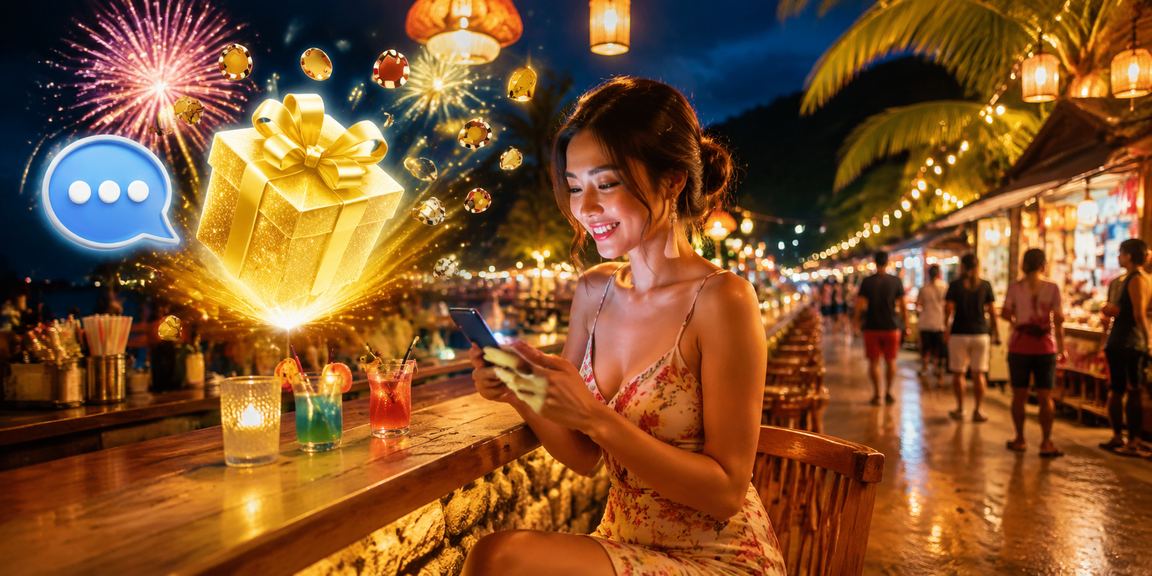 Người dùng trải nghiệm casino di động tại khu chợ đêm Phú Quốc